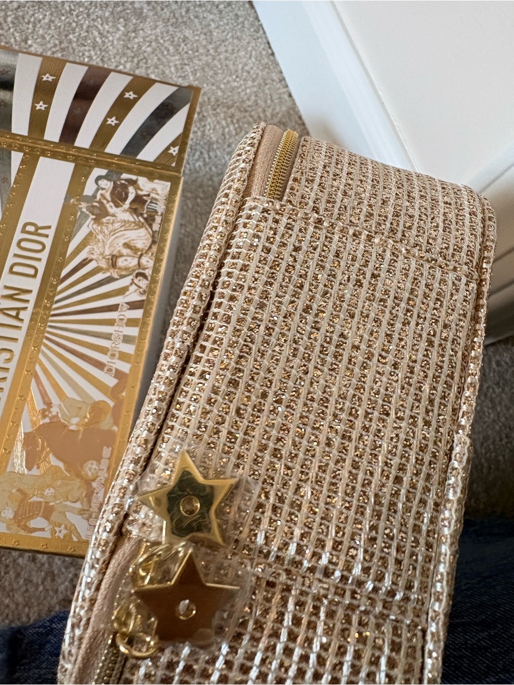 Dior Beauty Gold Metallic Makeup Pouch - Picture 5 of 5